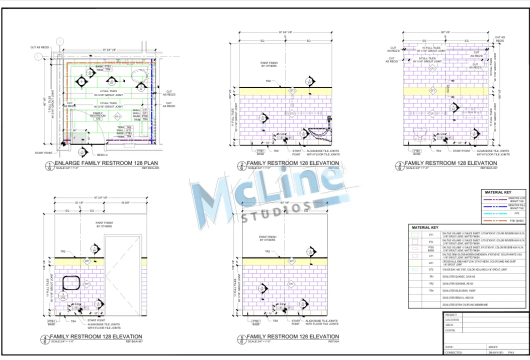 Tile Shop Drawing Samples