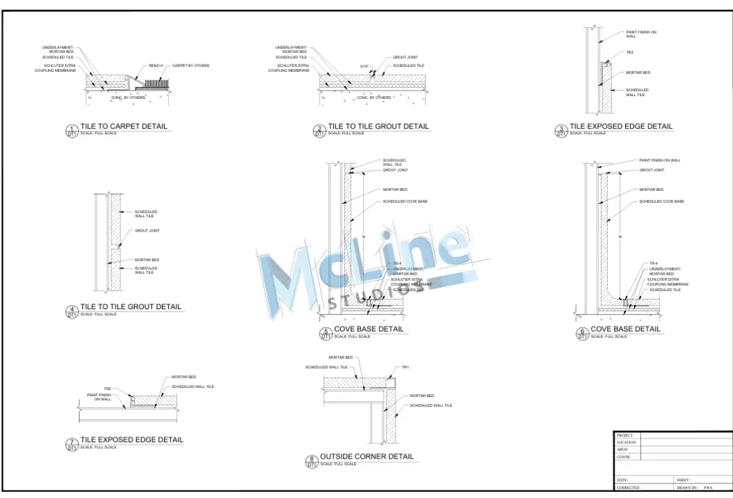 Tile Shop Drawing Samples