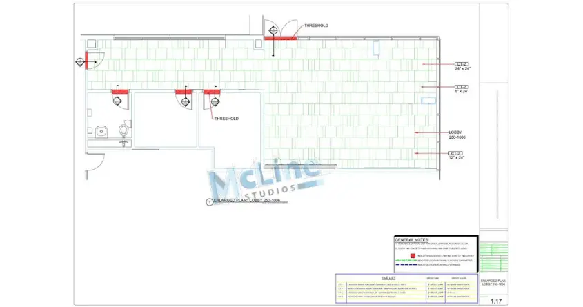 Tile Shop Drawings